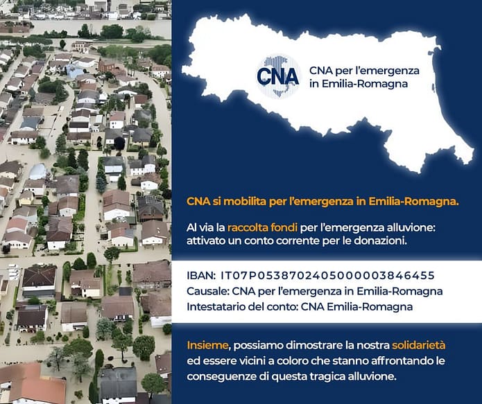 CNA si mobilita per l’emergenza in Emilia-Romagna